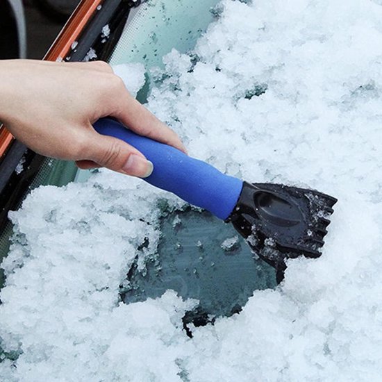 Grattoir à Glace Avec Gant - Ensemble Dégivrage Pare-brise Voiture - Gant Imperméable Doublé Polaire - Grattoir En ABS Noir