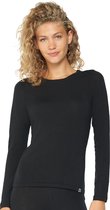 DANISH ENDURANCE Thermo Shirt met Lange Mouwen voor Dames - van Merino Wol - Zwart - XL