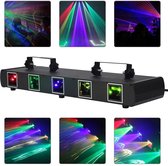 Laser 5 Kleuren Professionele Laser - Discolamp - Feestverlichting - Discolaser - Party lamp - Lasers - Disco - Lichteffect