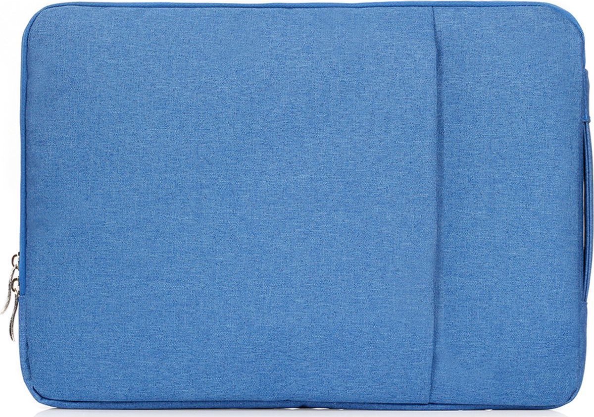 Mobigear Laptophoes geschikt voor Laptop | Mobigear Denim Zipper Sleeve (max 23 cm x 31 cm) Laptop hoes - Blauw