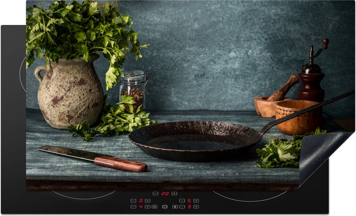 KitchenYeah® Inductie Beschermer 78x52 Cm - De Voor- En Nadelen Van Eten Koken Koken Quotes Spreuken Humor 78x52 Cm Afdekplaat Inductie Inductiebeschermer