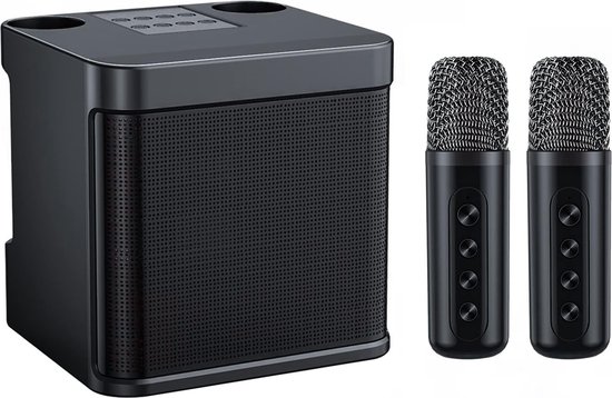 Karaoke - Microfoon - Karaoke set - Draadloze Bluetooth Party Speaker - 2 Microfoons - Draadloos van Aigostar — afbeelding 4