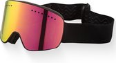 GOOFF Magnet skibril en snowboardbril – de bril met verwisselbare lenzen – paars-geel oliekleur vizier voor zonnig tot bewolkt weer - te wisselen door magneten – past op elke skihelm