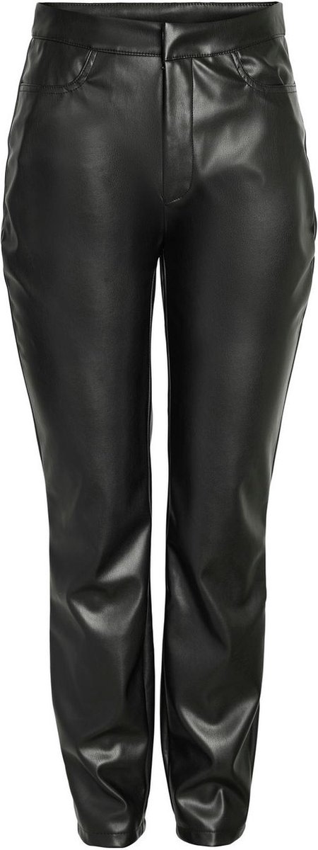 NOISY MAY NMANDY MONI PU HW ANKLE PANTS NOOS Dames Broeken - Maat L X L32