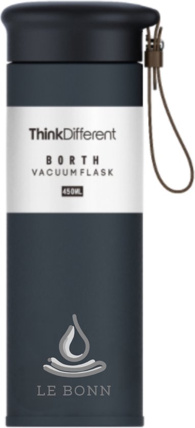 IBILI Thermosfles met dubbele wand, blauw, 350 ml, 18/10 roestvrij