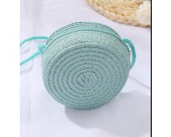 Crossbody Tas Mini Stro Blauw