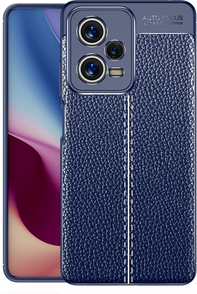 Mobigear Hoesje geschikt voor POCO X5 Pro Telefoonhoesje Flexibel TPU | Mobigear Luxury Backcover | X5 Pro Case | Back Cover - Blauw
