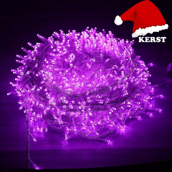 Kerstboom Verlichting Paars • 100 Lampjes • 10 Meter • Kerstverlichting • Kerstlampjes • Kerst LED • Kerst