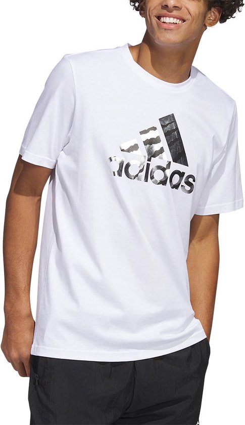 Adidas Sportswear Power Logo Ft T-Shirt À Manches Courtes Wit M / Regular Homme