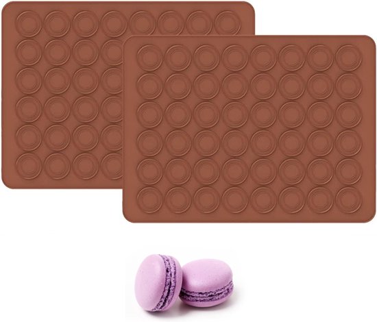 yolzhxe 2 stuks siliconen bakmatten, herbruikbaar en antiaanbaklaag, bakmat, hittebestendig, rechthoekig, antislip, voor pasta, macaron, koekjes