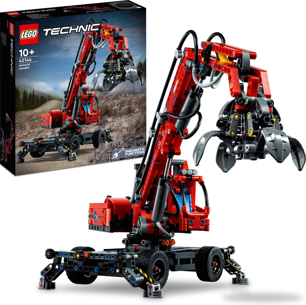 Bol.com LEGO Technic Overslagkraan, Educatief Speelgoed met Pneumatische Functies - 42144 aanbieding