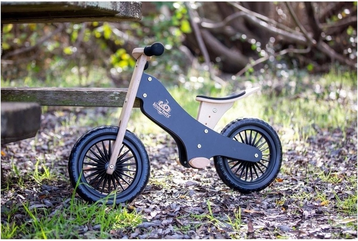 Kinderfeets houten loopfiets vanaf 2 jaar - Zwart — afbeelding 3