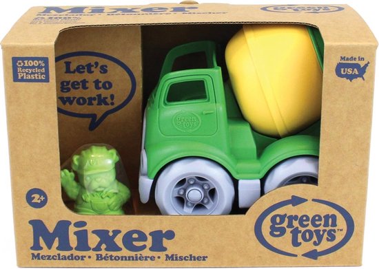 Green Toys betonmixer vrachtwagen geel van Green Toys — afbeelding 4