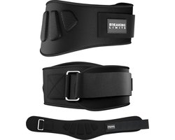 Breaking Limits Lifting Belt – Powerliftriem/Gewichthefriem – Fitness Riem – Weightlifting & Deadlift Belt – Maat (M) - Zwart