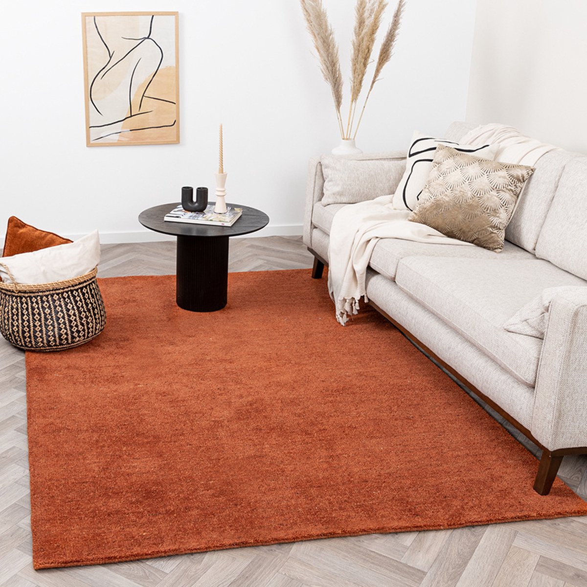 Studio Clarice Berber vloerkleed - Aicha Terracotta | Zacht en comfortabel - 200x290cm