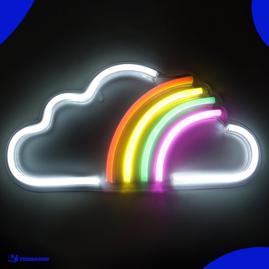 Lampe Néon Arc-en-ciel Multicolore 38 cm