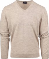 OLYMP - Casual Trui Wol Beige - Heren - Maat 4XL - Modern-fit