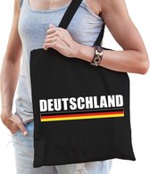 Katoenen Duitsland supporter tasje Deutschland zwart - 10 liter - Duitse supporter cadeautas