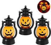 Equivera Pompoen met LED licht - 3 Stuks - Halloween Decoratie - Halloween Verlichting - Halloween Versiering - Halloween Decoratie Buiten - Halloween Decoratie Licht - Halloween Decoratie Pompoen -