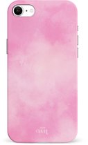Single Layer - Cotton Candy - Coque rose adaptée à la coque iPhone SE 2022 / SE 2020 - Coque rigide Cotton Candy de couleur rose pastel - Coque de protection adaptée à la coque iPhone 7 / 8 / SE 2022 / SE 2020 - Coque rose pastel
