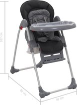 vidaXL - Kinderstoel - hoog - grijs
