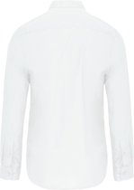 Luxe Overhemd/Blouse met Mao kraag merk Kariban maat M Wit