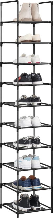 étagère à chaussures, rangement de chaussures, 10 niveaux, meuble