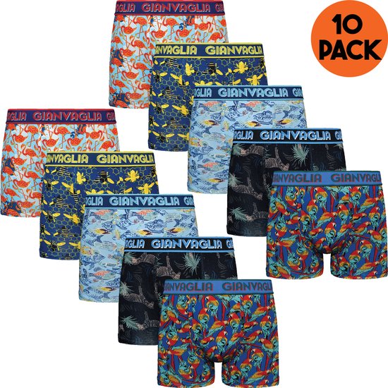 Boxershort Heren | 10 PACK | Katoen | Maat XL | Dierenprint | Multicolor | Ondergoed Heren | Onderbroeken Heren |