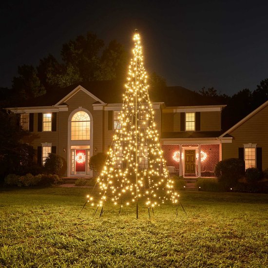 Fairybell LED Kerstboom voor buiten inclusief mast - 4 meter - 640 LEDs - Warm wit - Fairybell