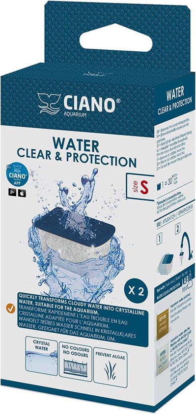 Ciano Water Clear Small - Filtre pour aquarium -2 pièces | bol