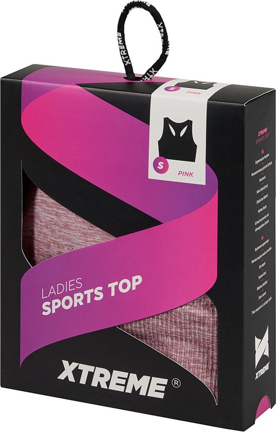 Verpakking voor Xtreme dames sporttop, roze, maat S.