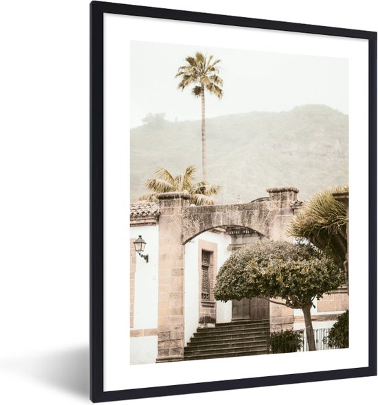 FrameYourWall® - Cadre photo avec affiche 60x80 - Été - Palmiers -  Architecture 