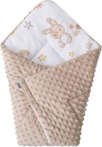 Couverture d'emballage Bubaba by FreeON - Tissu d'emballage - Portage 2 en 1 Happy Friends - Beige- Wit (0-6 mois)