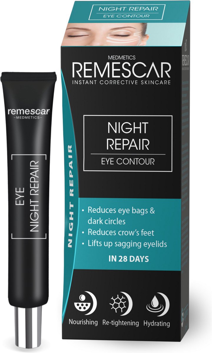 Remescar Night Repair Eye Contour - Oogcrème - 20 ML - Verstevigend - Hydraterend - Voedend