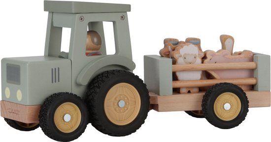 Tracteur Little Dutch avec remorque Little Farm - Véhicule jouet