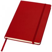 Rood notitie boek gelinieerd A5 formaat