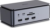 Lindy DST-Pro USB4, Station d'accueil, USB4, 100 W, 3,5 mm, 1000 Mbit/s, Anthracite
