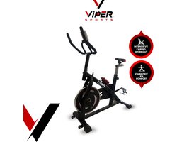 Viper Sports ZeusBike – Spinning – Indoorfiets – Met Computer – Inclusief bidon - 98 x 49 x 105 cm - Zwart/Rood