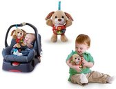 VTech Baby Knuffel & Speel Puppy - Educatief Babyspeelgoed - Bruin/Blauw - 3 tot 24 Maanden - Spaanstalig