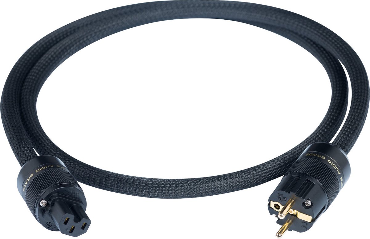 NorStone PWC 200 Arran Power Voedingskabel gold-plated connectoren OFC 2,5mm² 2,0 meter
