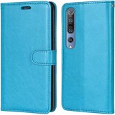 LuxeBass Hoesje geschikt voor Xiaomi Mi 10 Pro - Boekhoesje met kaartvakken - Turquoise gsm hoesje - telefoonhoes - telefoonhoesjes