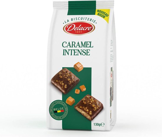 Delacre Caramel Intense - biscuits au chocolat et caramel - 130g x