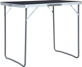 The Living Store Campingtafel inklapbaar met metalen frame 80x60 cm grijs - Campingstoelaccessoire