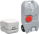 The Living Store Campingtoilet - Afvaltank 10L - T-spoeling - Grijs - HDPE