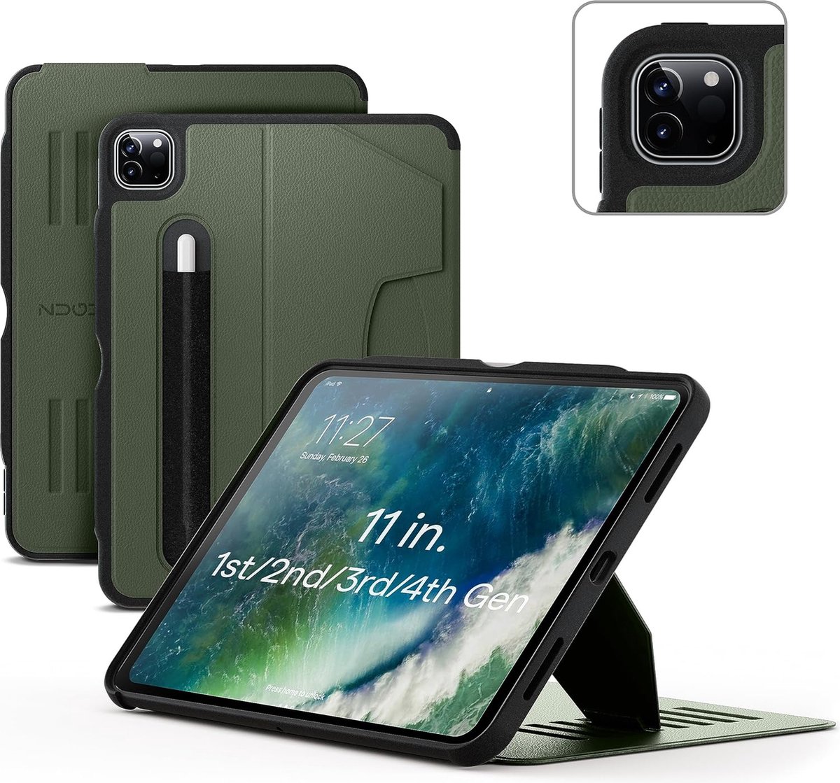 Coque iPad Pro 11 / Air (2022) (2020) Multi-Fonctionnelle Porte-Stylet