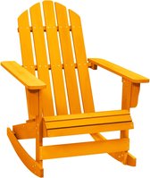 The Living Store Adirondack schommelstoel - Tuinmeubelen - 70x91.5x92 cm - Oranje - Massief vurenhout