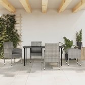 The Living Store Tuinset - Serene - 4 stoelen - grijs - 160x80x74 cm