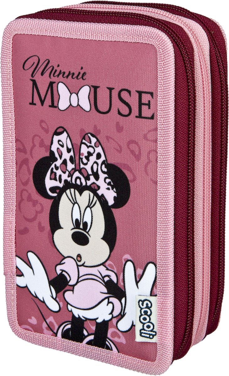 Undercover - Minnie Mouse Schooletui 3-Laags met Inhoud - Kunststof - Multicolor -