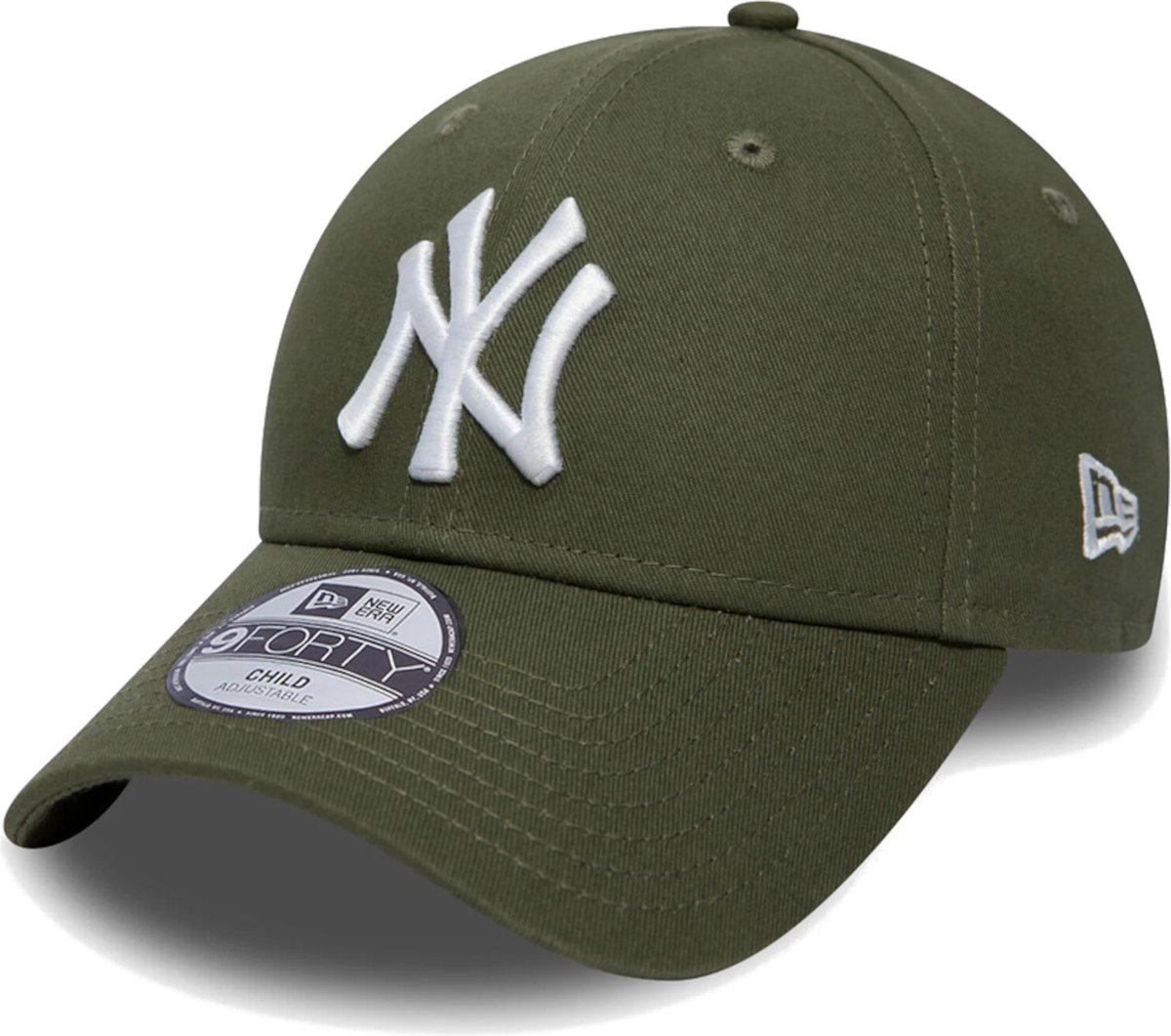 New York Yankees Cap Kind - Khaki Groen - 6 tot 12 jaar - Verstelbaar - New Era Caps - 9Forty Kids - NY Pet Kind - Petten - Pet Kind - Kinderpet - Pet Kinderen Jongens - New Era