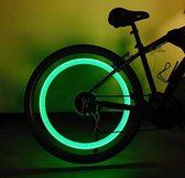 Roue de lumière de vélo I lumières à rayons I roue de lampe de vélo I Éclairage de vélo LED I capuchon de Valve lumière Flash I 2 pièces I vert